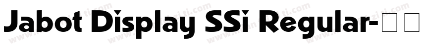 Jabot Display SSi Regular字体转换